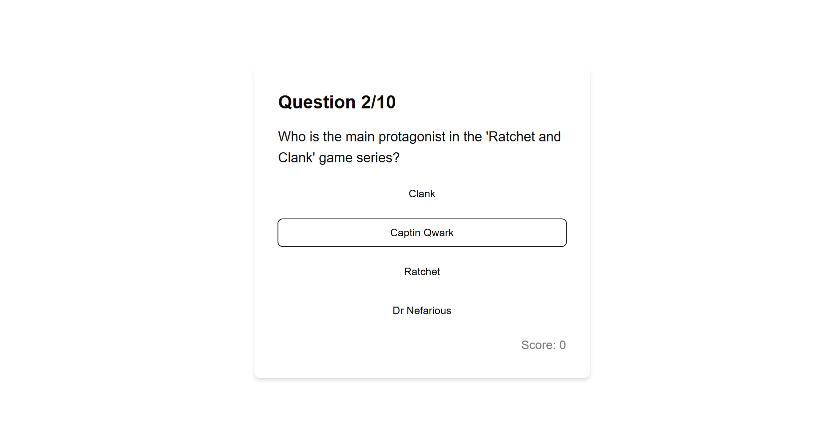 Interactive Quiz Application